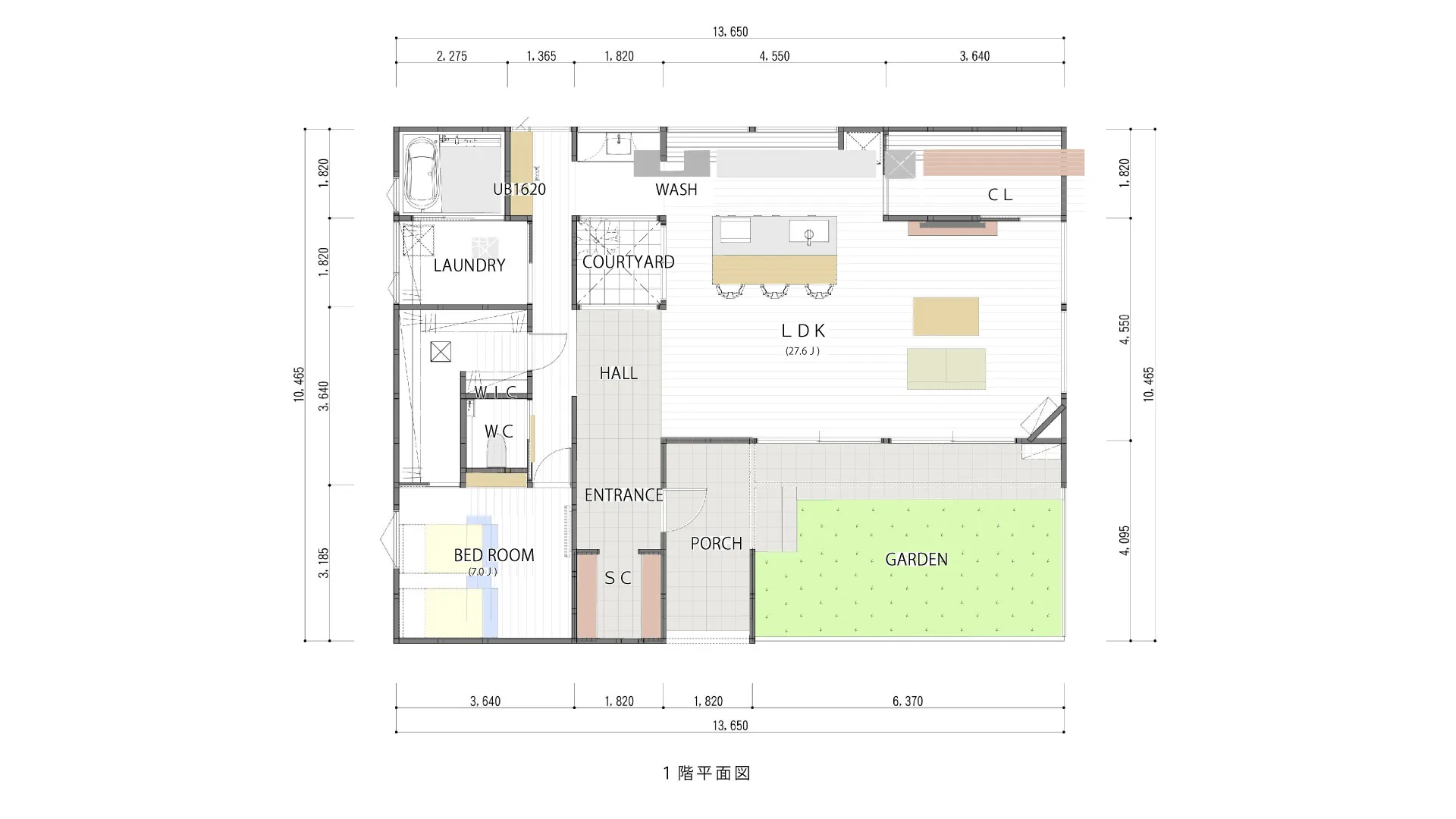 ひと続きの土間と暮らす、平屋の住まい